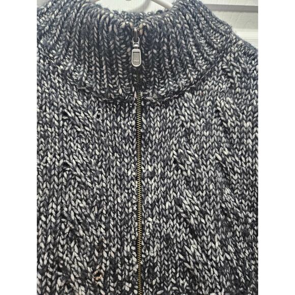 Soft Surroundings Marled 1/2 Zip Funnel Neck Sweater Tunic Lagenlook 3X Gray - Picture 2 of 6